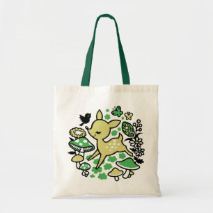 Tote Bag Cerf dans la forêt - vert