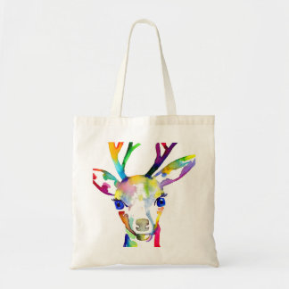 Tote Bag Cerfs communs d'arc-en-ciel
