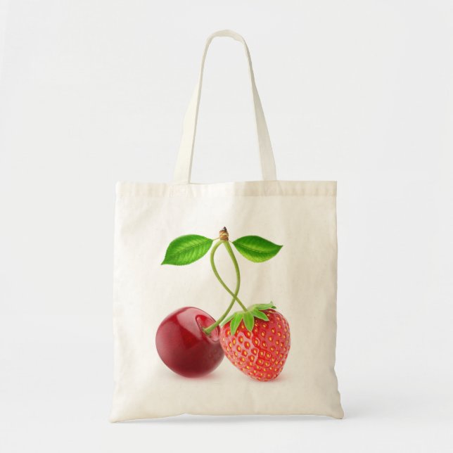 Tote Bag Cerise et fraise ensemble (Devant)