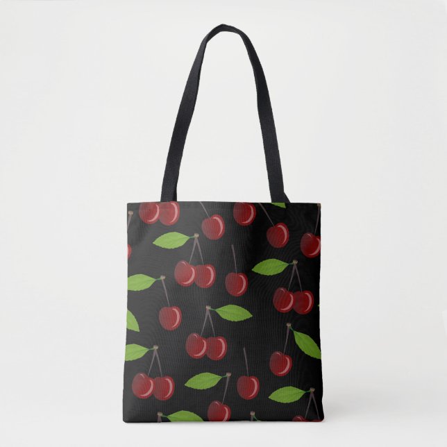 Tote Bag cerises noires (Devant)