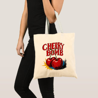 Tote Bag Cerises Rétro Bombe Cerise