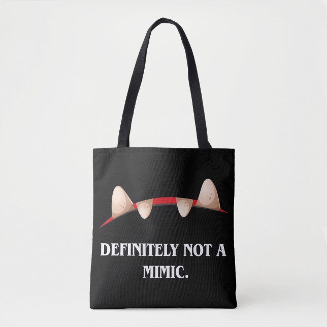 Tote Bag Certainement Pas Un Mimique Drôle Tabletop RPG (Devant)