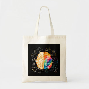 Tote Bag Cerveau Coloré - Science Et Art - Neuroscience Ne