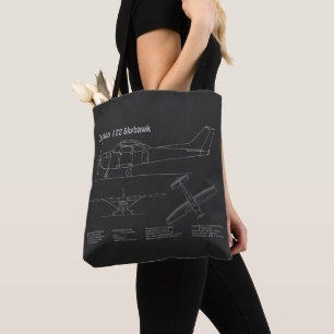 Tote Bag Cessna 172 Skyhawk - Plan directeur de l'avion PD