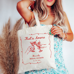 Tote Bag C'est Amore Italien Drawn Engagemen Fête des marié