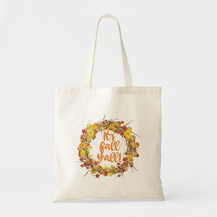 Tote Bag C'est automne Y'all Orange Feuilles d'automne