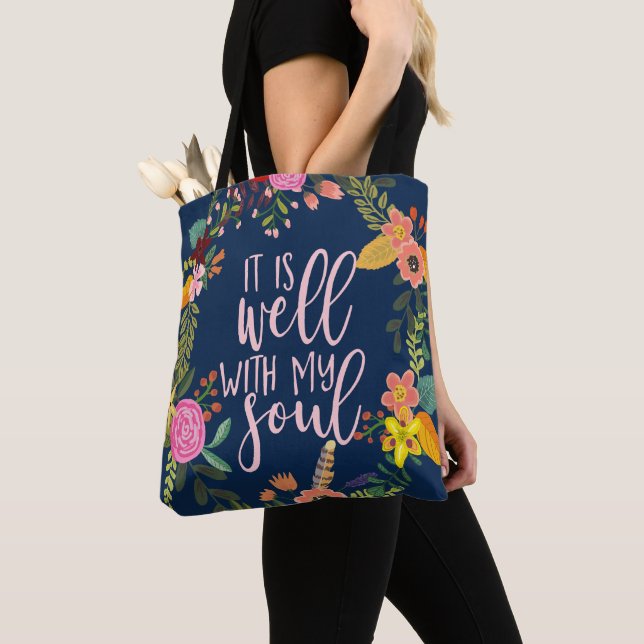 Tote Bag C'Est Bien Avec Mon Âme, Mon Hymne, La Bible, Cita (De près)