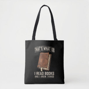 Tote Bag C'est ce que je fais Je lis des livres et je sais 