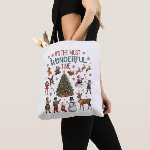 Tote Bag C'est la période la plus merveilleuse Noël Vintage