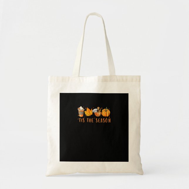 Tote Bag C'Est La Saison Déjeuner Lady Citrouille Épice Con (Devant)
