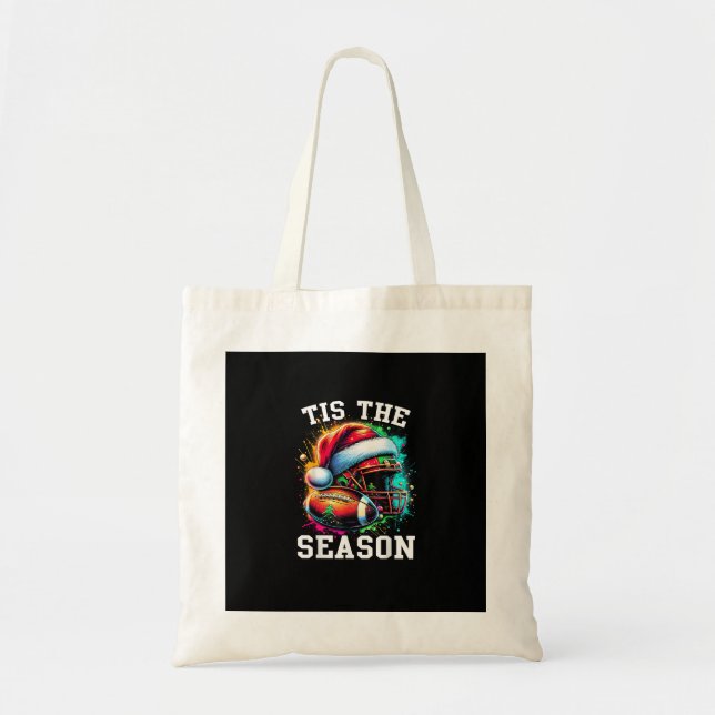 Tote Bag C'Est La Saison Football Maman Noël Santa Hat Co (Devant)