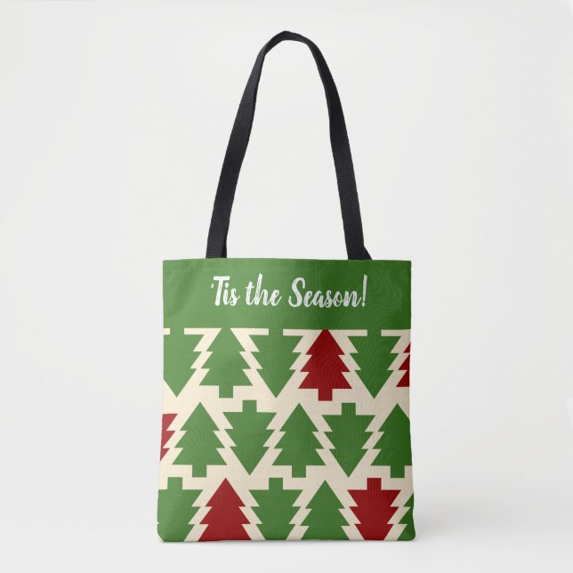 Tote Bag 'C'est la saison Noël Shopping (Devant)