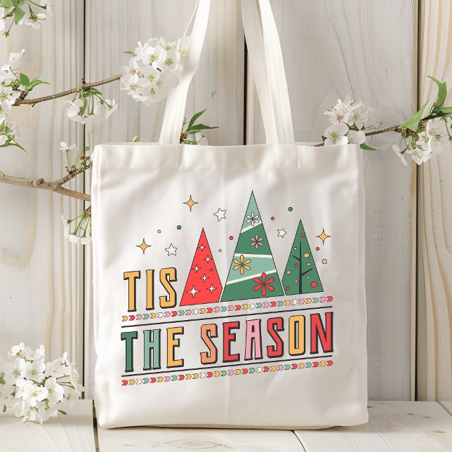Tote Bag C'Est La Saison Typographie Moderne De Noël (Créateur téléchargé)