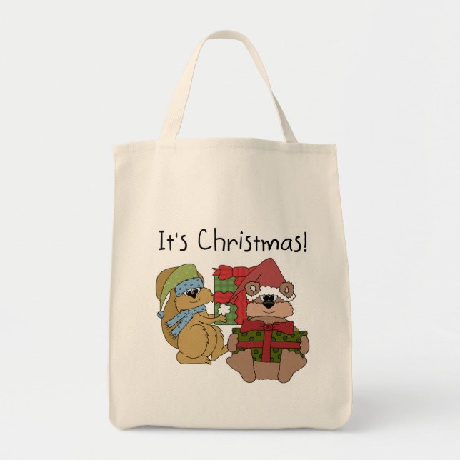 Tote Bag C'est les T-shirts et cadeaux de Noël (Devant)