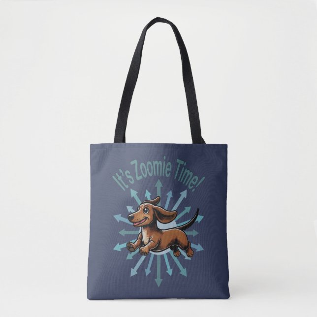 Tote Bag C'est l'heure de Zoomie Dachshund (Devant)