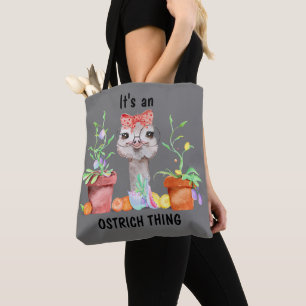 Tote Bag C'est mignon, une autruche