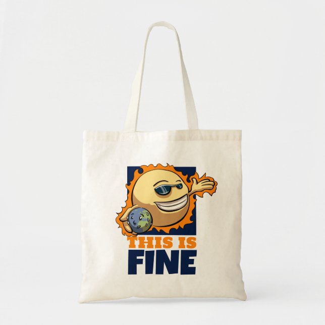 Tote Bag C'Est Un Beau Réchauffement climatique Dessin Sur  (Devant)