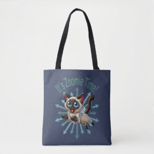 Tote Bag C'est Zoomie Time Siamese Chat