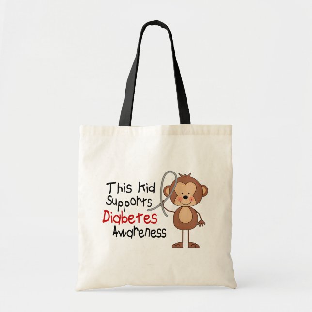 Tote Bag Cet enfant soutient la conscience de diabète (Devant)