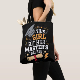 Tote Bag Cette fille a obtenu son diplôme de master