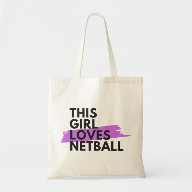 Tote Bag Cette fille adore le netball (Devant)