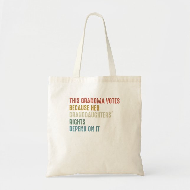 Tote Bag Cette Grand-Mère Vote Parce Que Ses Petites-Filles (Devant)