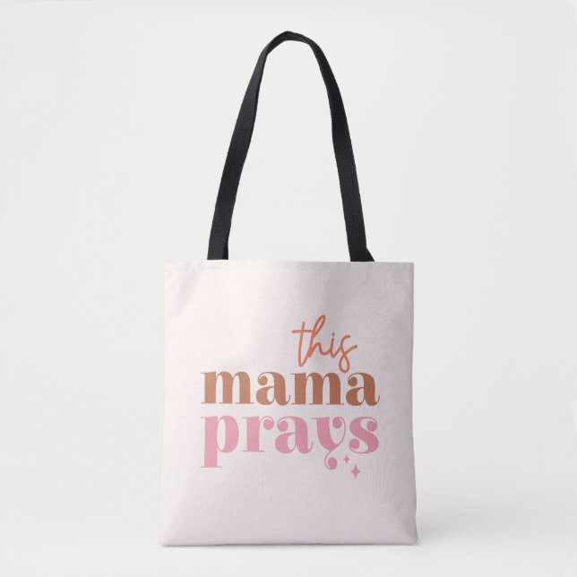 Tote Bag Cette maman prie (Devant)