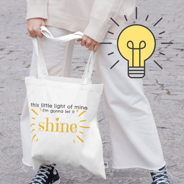 Tote Bag Cette petite lumière de mon Matthieu 5 16 (Créateur téléchargé)