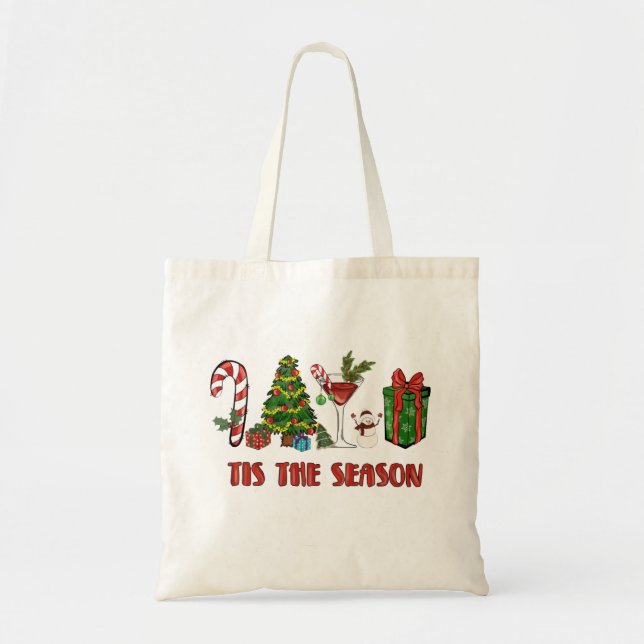 Tote Bag Cette Saison Joyeux Noël (Devant)