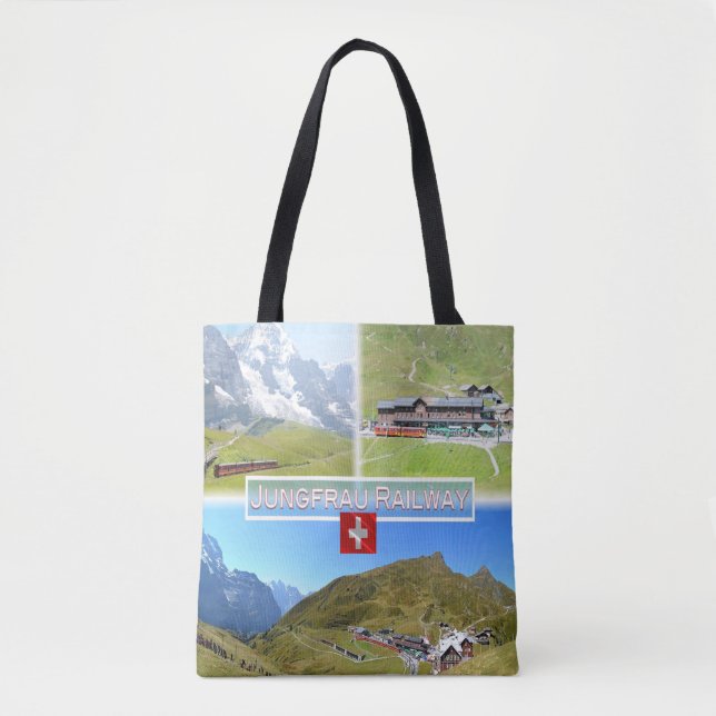 Tote Bag CH Suisse - Chemin de fer Jungfrau (Devant)