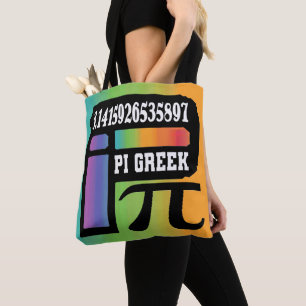 TOTE BAG CHAKRAS COLORÉ FUNNY MATH PI LETTRE GRECQUE SYMBO