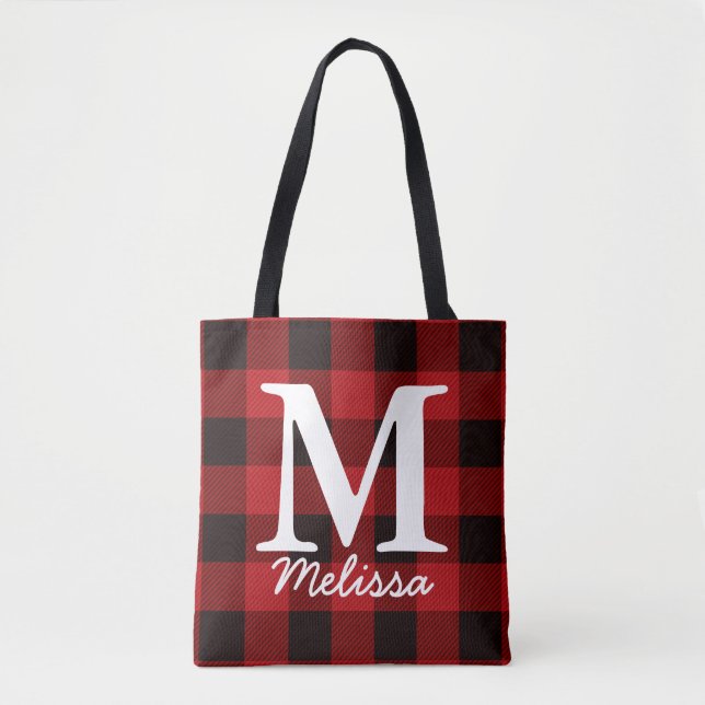 Tote Bag Chalet primitif Bison rouge Boeuf plat (Devant)