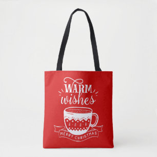 Tote Bag Chaleureux Coupe Chaude Café cacao Rouge Blanc  