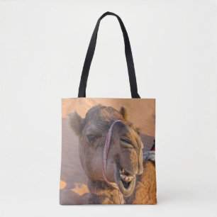 Tote Bag Chameau avec une expression faciale drôle - Oman