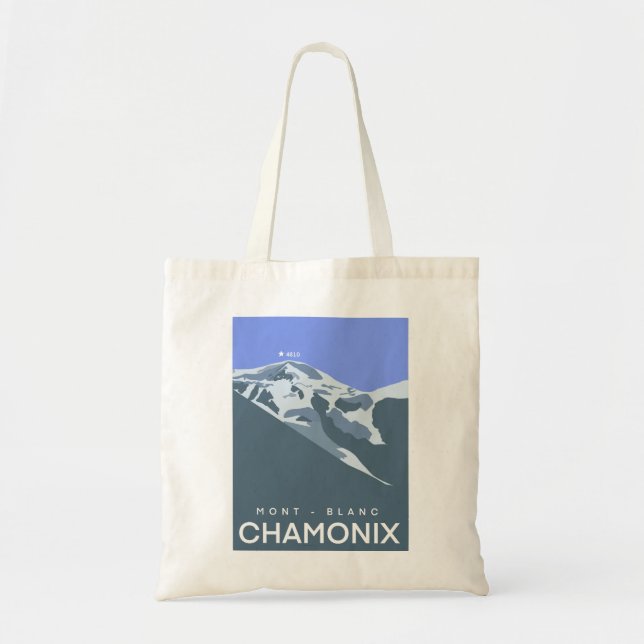 Tote Bag Chamonix, Mont Blanc, image numérique (Devant)