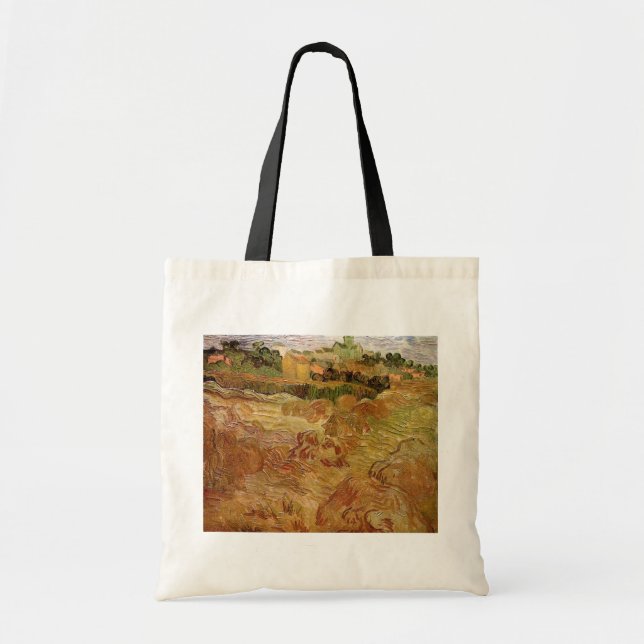 Tote Bag Champ de blé avec Auvers de Vincent van Gogh (Devant)