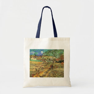 Tote Bag Champ de blé fermé w Paysan par Vincent van Gogh