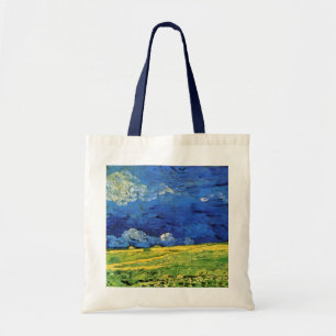 Tote Bag Champ de blé sous un ciel nuageux par Vincent van