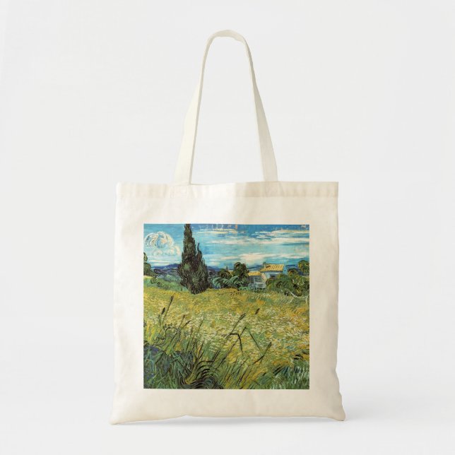 Tote Bag Champ de blé vert Vincent van Gogh (Devant)
