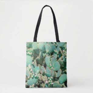 Tote Bag Champ de cactus, cactus de poires épineuses, colon