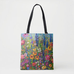Tote Bag Champ fleur sauvage Peinture acrylique
