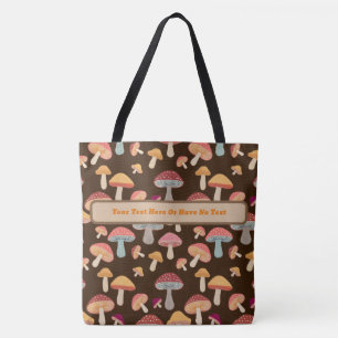 Tote Bag Champignon Toadstool Forêt de bois Boho Hippie