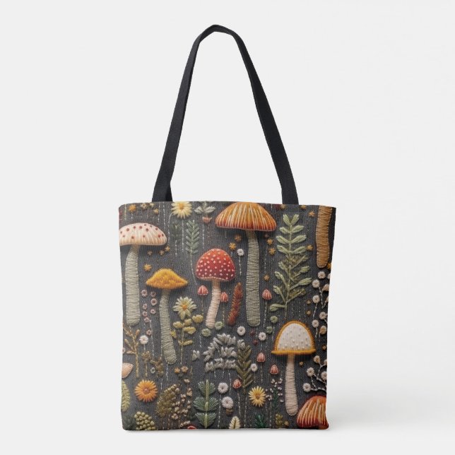 Tote Bag Champignons brodés (Dos)
