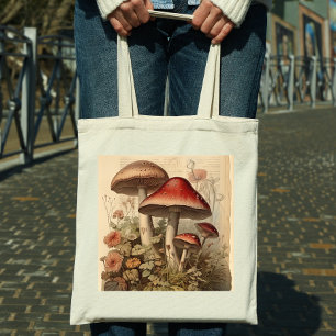 Tote Bag Champignons Cottagecore