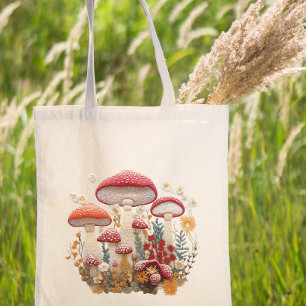 Tote Bag Champignons Cottagecore