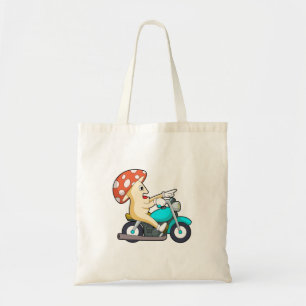 Tote Bag Champignons en moto avec moto