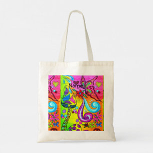 Tote Bag champignons magiques colorés