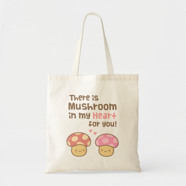 Tote Bag Champignons mignons dans mon coeur pour vous Love  (Devant)