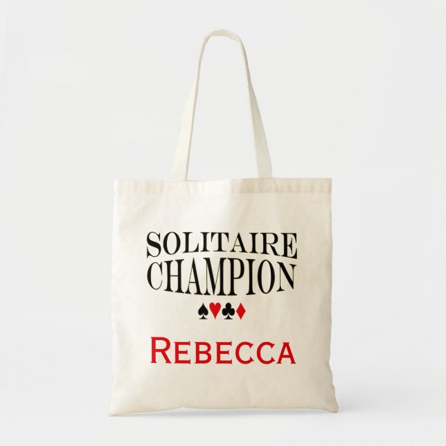 Tote Bag Champion personnalisé de solitaire (Devant)