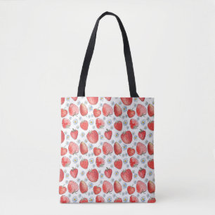 Tote Bag Champs de fraises : Fraîcheur d'été